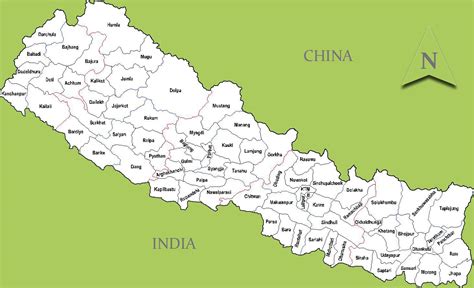 nepal cities map nepal map with cities southern asia asia