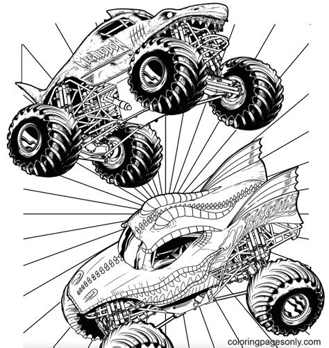 monster jam printable coloring page  printable coloring pages