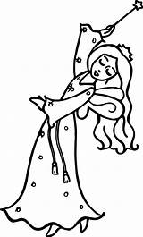 Coloring Wand Pages Popular Fairy sketch template