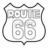 66 Route Coloring Pages Clipart Clipartmag Sign sketch template