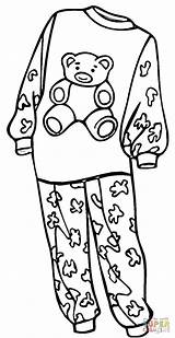 Pajamas Pajama Pijama Pijamas Pigiama Pyjama Kleurplaten Supercoloring Pyjamas Garota Nina Meisje Pj Tekening Polar Afkomstig sketch template