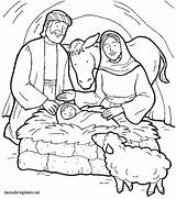 Jesus Coloring Baby Manger Pages Printable Drawing Birth Mary Getcolorings Joseph Getdrawings Color Colorings Drawings Nativity Paintingvalley sketch template