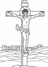 Crucificado Crucificação Semana sketch template