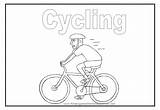 Cycling Coloring Pages Sport sketch template