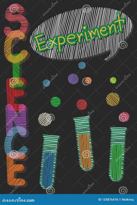 science experiment cover stock vector illustration  science