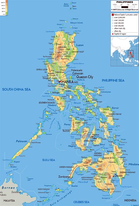 maps  philippines detailed map  philippines  english tourist map  philippines road