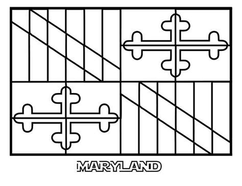 state flag  maryland coloring page color luna flag coloring pages