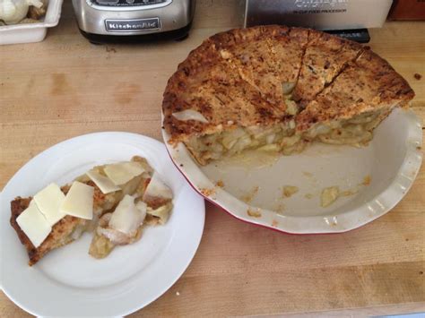 Apple Pie With Cheddar Cheese Crust And Melted On Top Life Of Pie