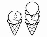 Ice Cream Coloring Cones Pages Macaron Colorear Disegni Colorare Gelato Coloringcrew Food Template Print sketch template