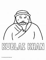 Coloring Kublai sketch template