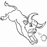 Bull Coloring Pages Bucking Angry Riding Printable Running Color Print Getdrawings Getcolorings Online Bulls Clipartmag Drawing Colorings sketch template