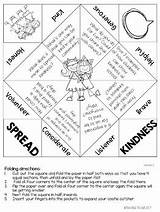 Kindness Cootie Catchers Preview sketch template