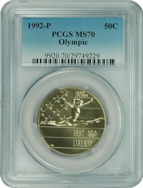 p commemorative olympic faded label  ms pcgs  amazons collectible coins store