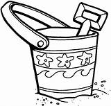 Bucket Shovel Pail Pails Tocolor Disimpan sketch template