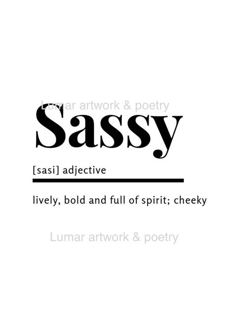 Sassy Dictionary Definition Wall Print Wall Art Funny Wall Etsy