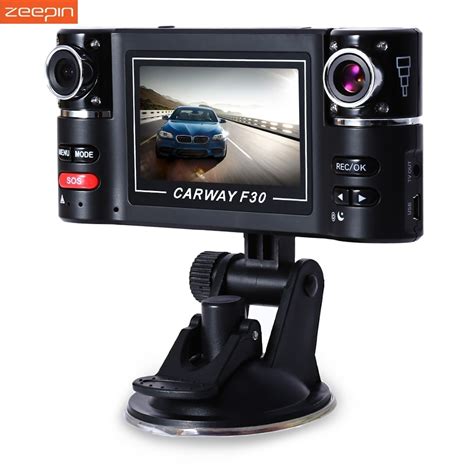 buy dual lens car dvr camcorder camera video recorder hd wide view  driving