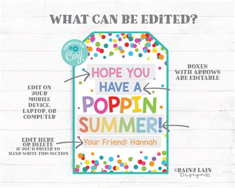 hope    poppin summer tags   school year gift tags popcor