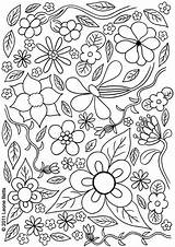 Summer Coloring Flowers Pages Colouring Kids Printable Fun Flower Leone Annabella Betts sketch template