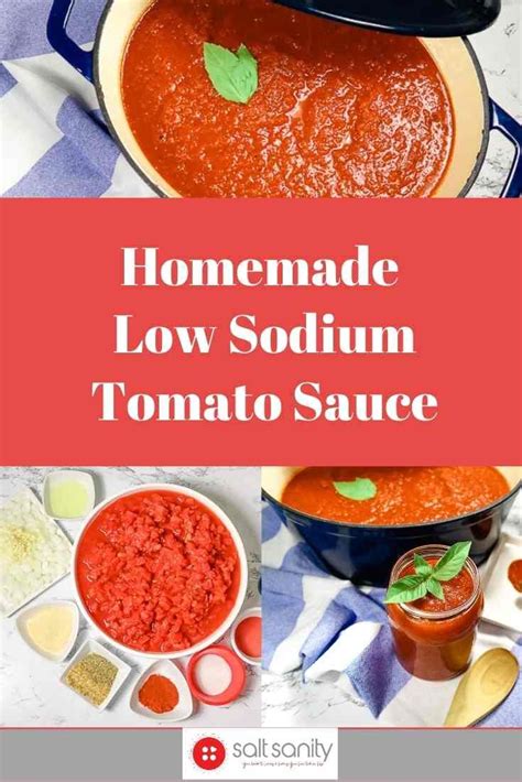 Easy Low Sodium Tomato Sauce Recipe Low Sodium Dinner Low Sodium