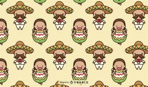 descarga vector de conjunto de ilustracion de personajes mexicanos