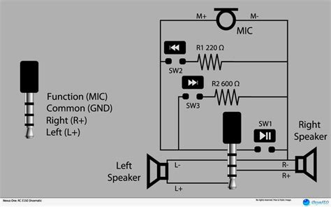 stereo headphone jack pinout  wiring diagram   mm