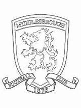 Voetbalclubs English Middlesbrough Ausmalbild Engelse Millwall Besteausmalbilder sketch template