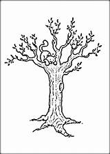 Tree Coloring Trunk Bare Color Pages Getdrawings Getcolorings sketch template