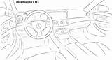 Car Dashboard Interior Draw Coloring Pages Template Sketch sketch template