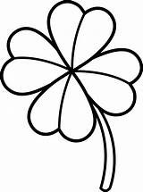 Clover Leaf Four Coloring Pages Easy Kids sketch template