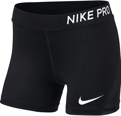 Nike Girls Pro Shorts Black White Medium Uk Clothing