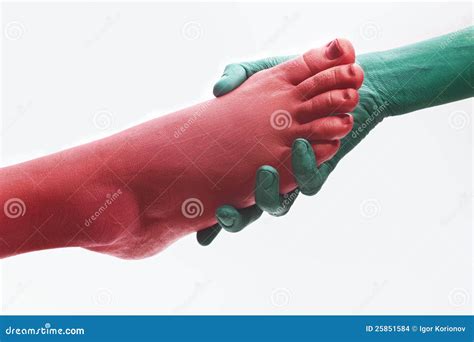 hand holding  leg stock photo image  hold body fingers