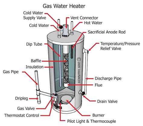image result  anatomy  hot water tank natural gas water heater