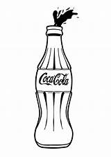 Coca Coke Soda Cocacola Flasche Botellas Kupit Nado Botella Handgezeichnete Template Ausmalbilder Desenhos Pepsi Drucken Abbildung Malen sketch template