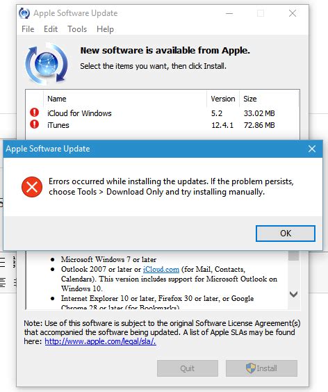 apple software update wont install updat apple community