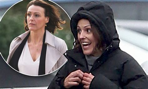 Suranne Jones Shares A Laugh With Co Stars On The Set Of