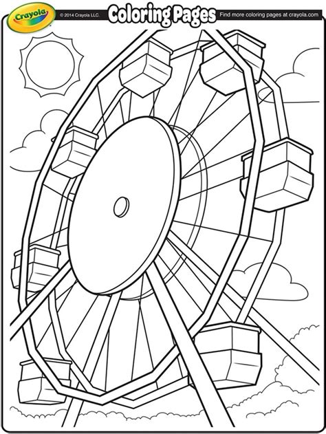 ferris wheel coloring   designlooter