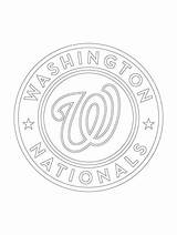 Coloring Pages Nationals Washington Mlb Logo Baseball Sport Printable Padres Diego San sketch template