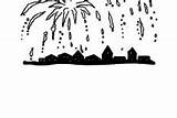 Fireworks Coloring sketch template