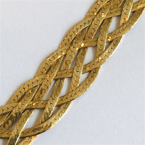 gold braided bracelet