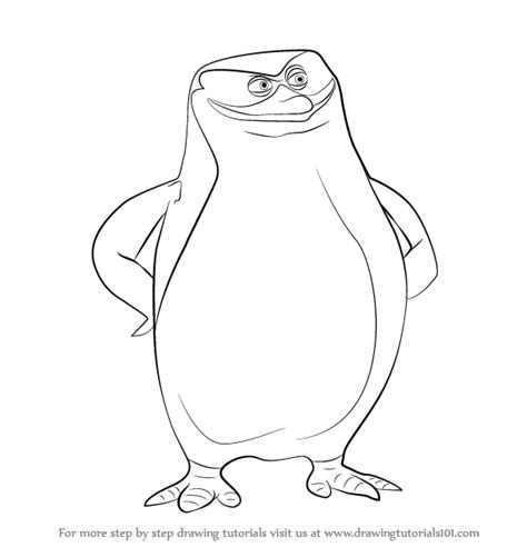 draw skipper   penguins  madagascar  penguins