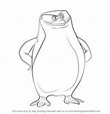 Madagascar Skipper Penguins Drawing Draw Cartoon Step sketch template