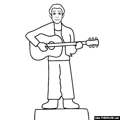 guitarist coloring page