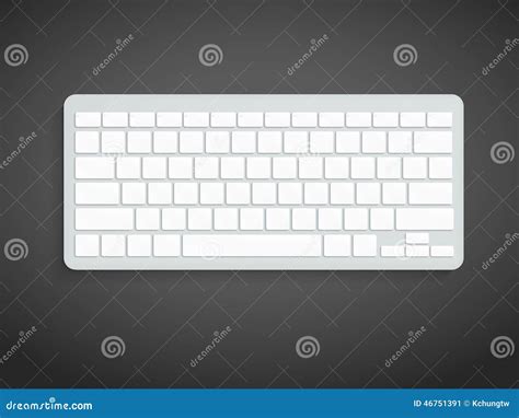 blank computer keyboard stock vector illustration  object