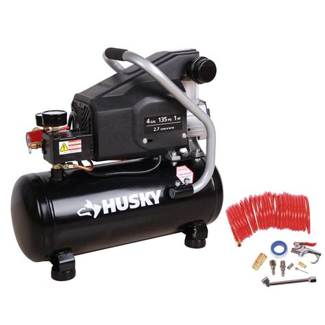 husky  gal portable electric powered air compressor bsw  home depot