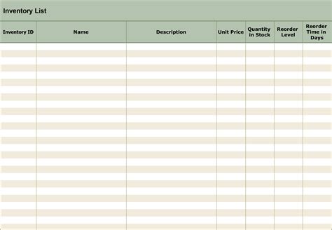 stock inventory  checklist templates  sme businesses