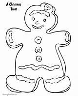 Coloring Christmas Pages Gingerbread Sheets Cookies Man Colouring Cookie Print Theme Printable Color Treats Sheet Template Kids Printing Activity Clipart sketch template