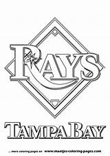 Coloring Pages Mlb Baseball Rays Tampa Logo Bay Major League Oakland Athletics Template sketch template