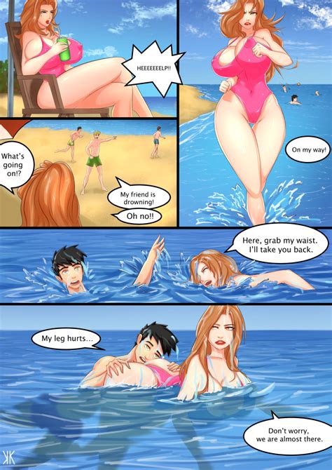 kinkamashe my friend is drowning busty slut porn comics one