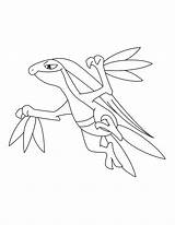 Grovyle Coloring Pages Pokemon Getcolorings Printable sketch template