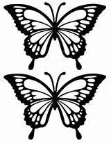 Butterfly Stencil Outline Template Drawing Monarch Glass Vector Templates Butterflies Wings Mykinglist Printable Chocolate Stained Stencils Silhouette Pattern Painting Vorlage sketch template